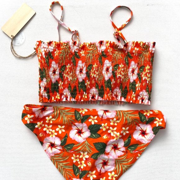Cabana Del Sol Smocked Floral Swim Bikini Set - Picture 2 of 2